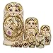 Moonmo 10pcs Golden Flower Fairy with Bird Handmade Wooden Russian Nesting Dolls Matryoshka Wooden Toys - Image 4