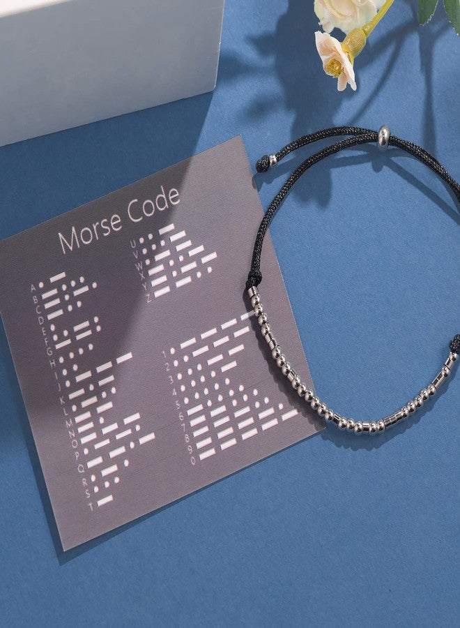 ASELFAD Badass Daughter Morse Code Bracelets for Women,Inspirational Gifts,Birthday Gifts for Women,Mothers Day Gifts for Her Mom,Daughter,Sister,Best Friend - Image 2