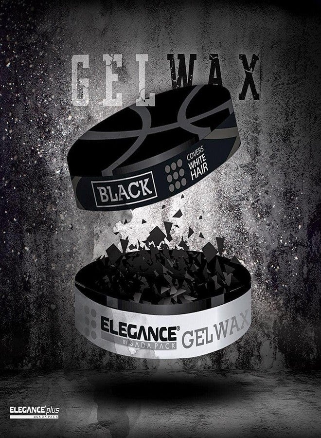 E Elegance منتجات شعر إي أناقة - جل شمع تصفيف الشعر باللون الأسود 4.93 أونصة - تحكم متوسط، لمسة لامعة، أناقة بلا جهد - Image 3