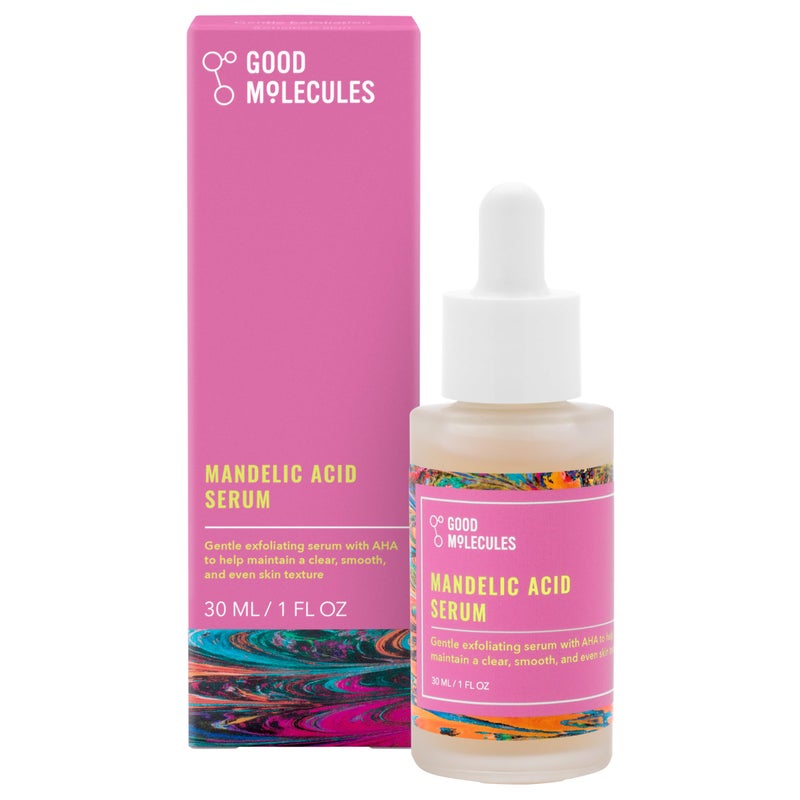 Good Molecules Mandelic Acid Serum Gentle Face Exfoliator Serum with Ultra Hydrating Hyaluronic Acid Exfoliating PHAs to Brighten Skin Skin Care For Face