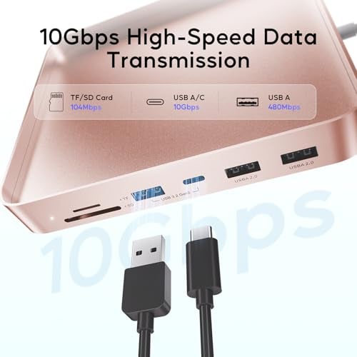 PULWTOP USB C HUB for iMac 24 inch 2021/2023, PULWTOP USB Hub Adapter iMac Accessories for M1/M3 with USB C 10Gbps 3*USB A SD/TF, Docking Station Support Expand M.2 SSD (Not Included), Color not for i.Mac M4 - Image 3