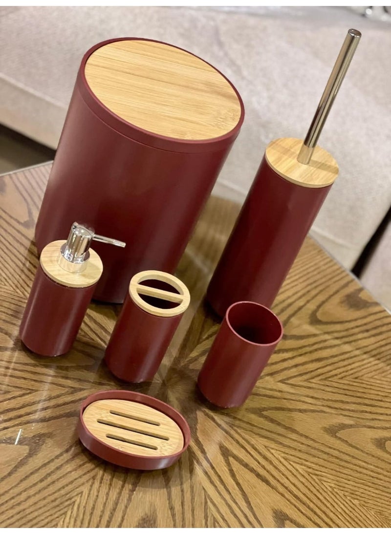 Modern 6-piece bathroom accessory set - Image 3