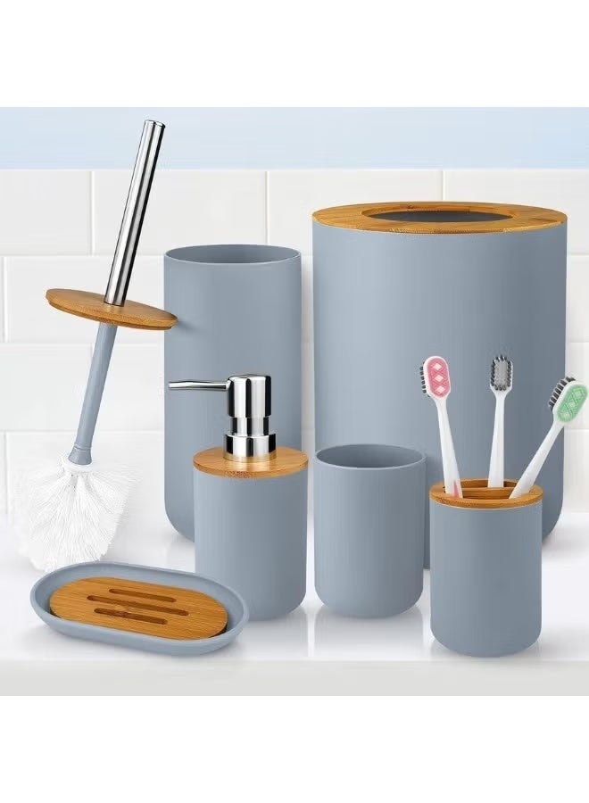 Modern 6-piece bathroom accessory set - Image 2