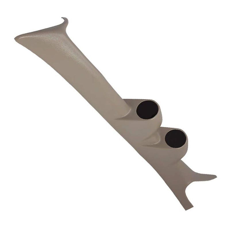 GLOWSHIFT Tan Full Size Dual Pillar Gauge Pod Compatible with Ford Super Duty F-250 F-350 Power Stroke 1999-2007 - Factory Color Matched - UV Protected - Mounts (2) 2-1/16" (52mm) Gauges - Image 1