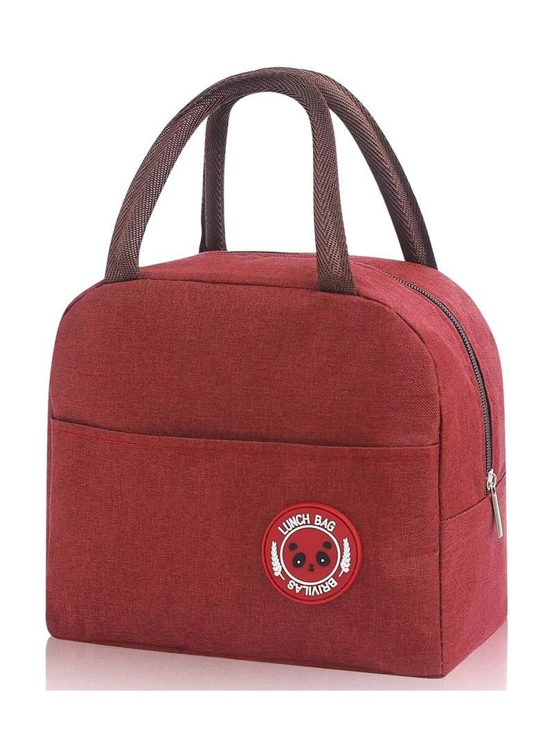 Insulated Lunch Bag, Small Cooler Bag, Waterproof and Leakproof, Lunch Organizer for Work, School, Picnics (Red) - Image 1
