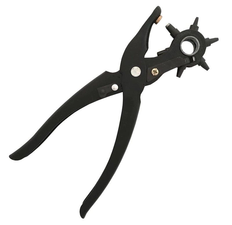 Revolving Leather Belt Punching Machine Large Heavy Duty Holes Punches Maker Tool for Leather Paper Cardboard Craft Items Shoes and MultiPurpose  - Image 1