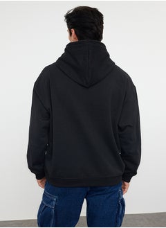 Black Oversize/Wide Cut Basic Hooded Sweatshirt with Fleece Inside TMNAW23SW00195 - pzsku/ZBFFD7C79D0284BE821B7Z/45/_/1730940010/2d60fb31-62e0-4db3-8c9d-8a1c446c71f0