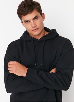 Black Oversize/Wide Cut Basic Hooded Sweatshirt with Fleece Inside TMNAW23SW00195 - pzsku/ZBFFD7C79D0284BE821B7Z/45/_/1730940018/165beca0-96a0-45e0-876d-62849f9623ae