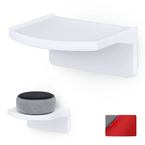 Brainwavz Screwless Floating Shelf Mount for Security Cameras Baby Monitors Speakers Plants Toys & More, Universal Holder Strong Adhesive, 114m x 112mm (UM160) - Image 1