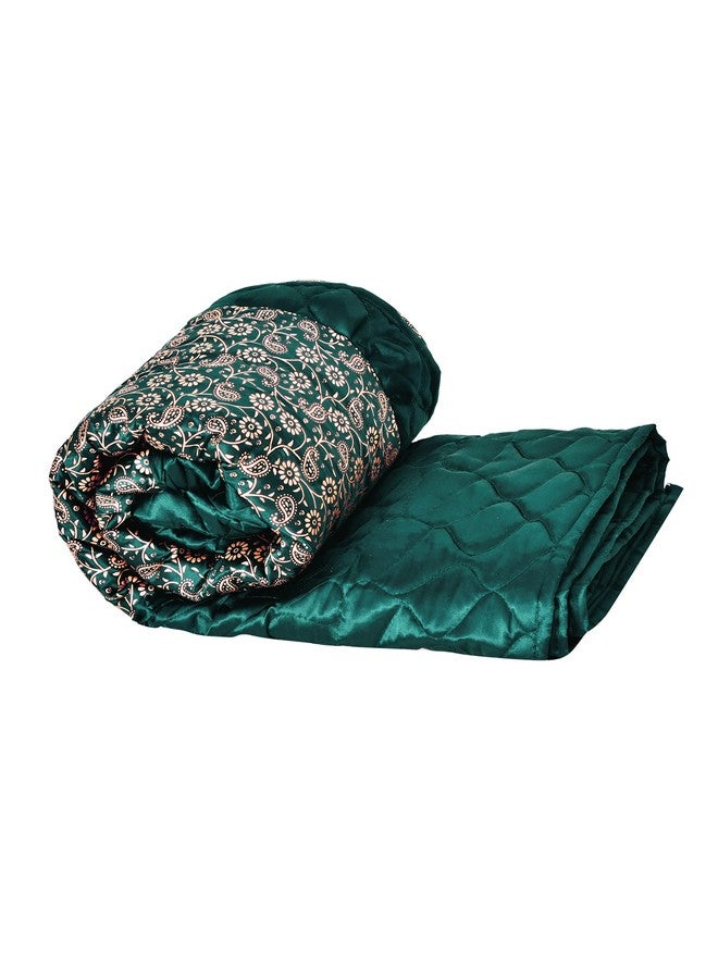 ManavRachit 310 TC Luxury Satin Gold Printed King Size Wedding Bedding Double Bed Bedsheet Set (Set of 8 Pieces) for Hotels, Home & Living Room- (Teal Green) - Image 3