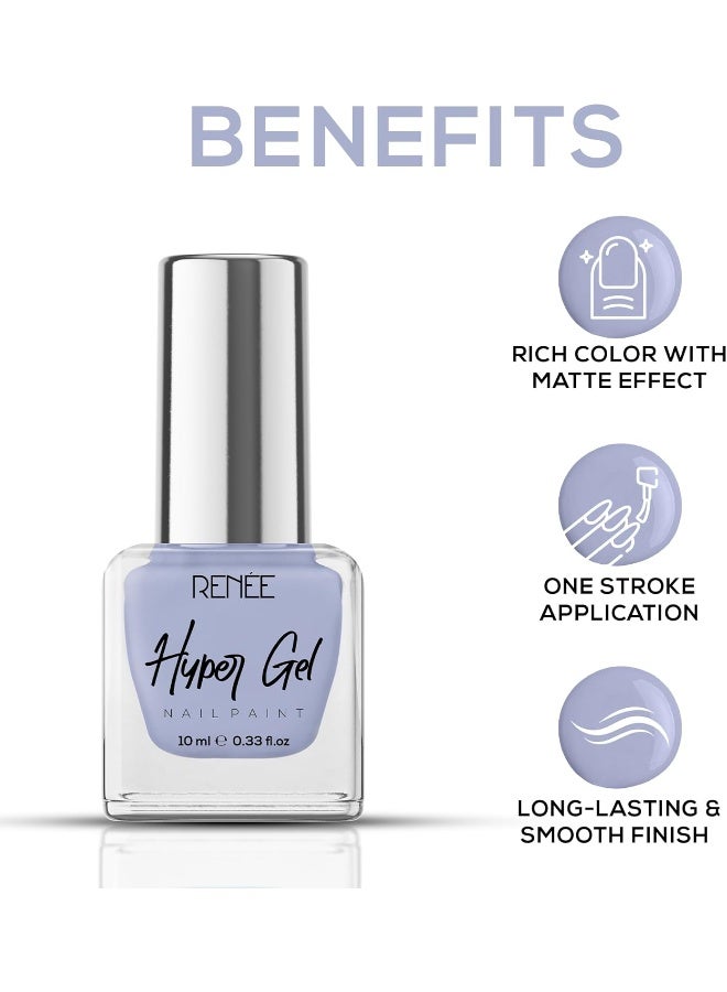 رينيه طلاء أظافر جل هايبر من رينيه - أزرق فاتح 10 مل، سريع الجفاف، لمسة نهائية لامعة، يدوم طويلاً، تركيبة مقاومة للتقشير مع طلاء عالي اللمعان، خالي من الأسيتون والبارابين - Image 3
