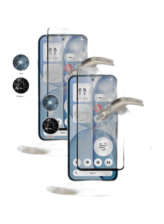 Wtech Nothing Phone (4a) 5G 2026 Premium E2E Series Full Glue Full Cover Tempered Glass Screen Protector (MSGECN) - Clear/Black Bundle - Image 1