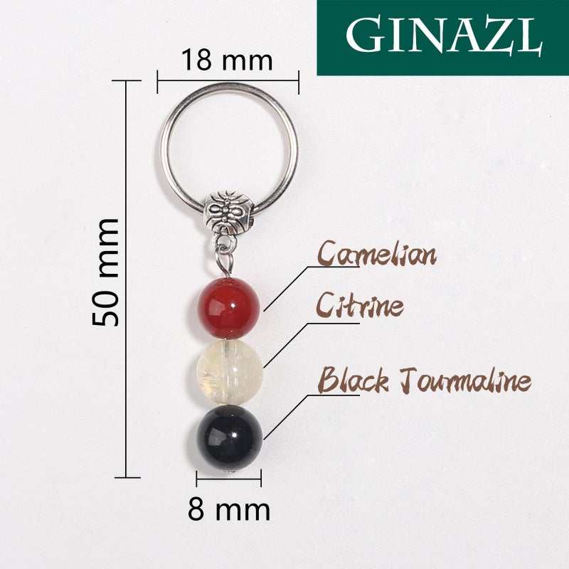 GINAZL Inspirational Encouragement Gifts for Women, Natural Healing Stones Keychain Accessory Positivity Gifts Chistmas Valentines day Birthday Gift for Friends Women Men(PV) - Image 2