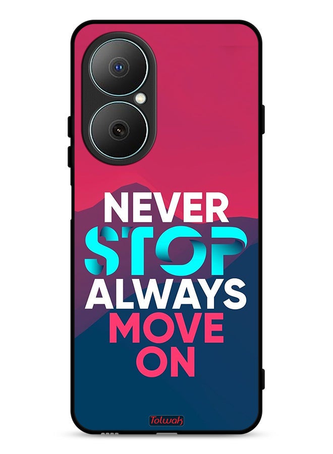Tolwak Huawei Nova Y73 Protective Case Cover Never Stop Always Move On