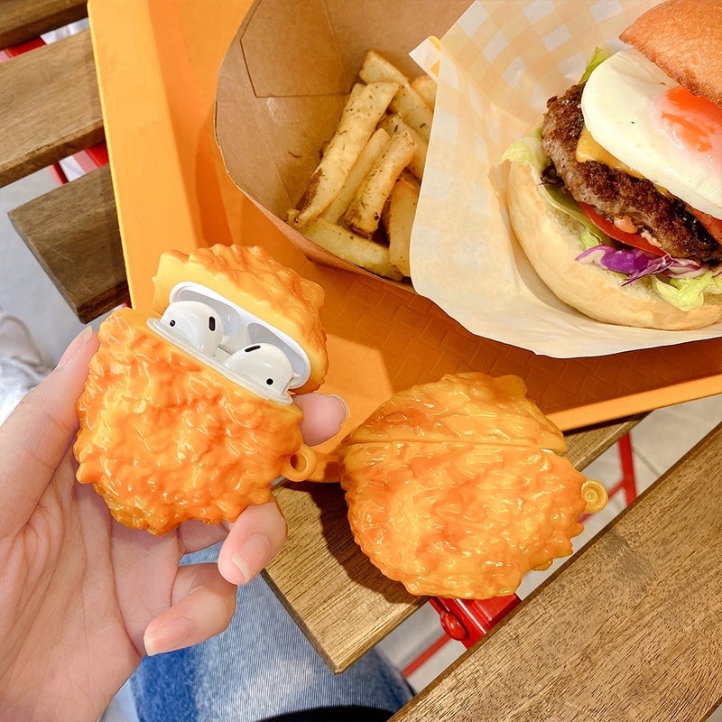 Fried Chicken Shape Silicone Protective Case For AirPods Pro