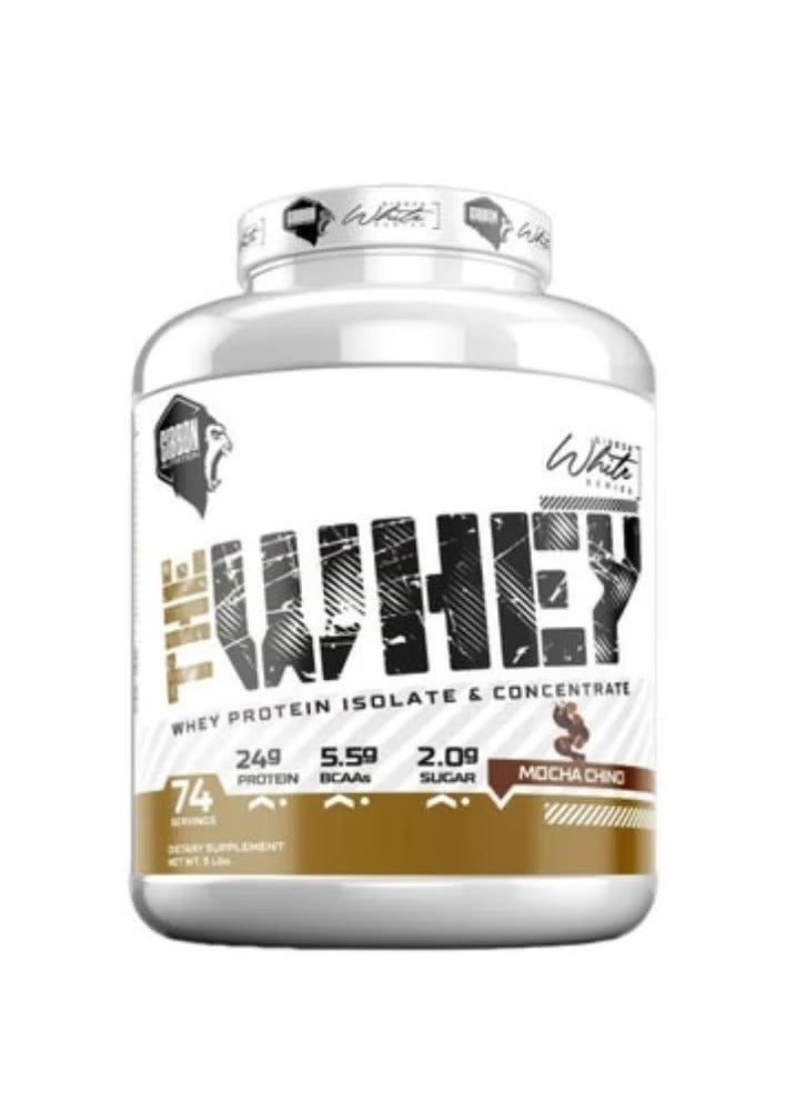 GIBBON جيبون بروتين مصل اللبن المعزول والمركز بنكهة موكا تشينو 74 حصة