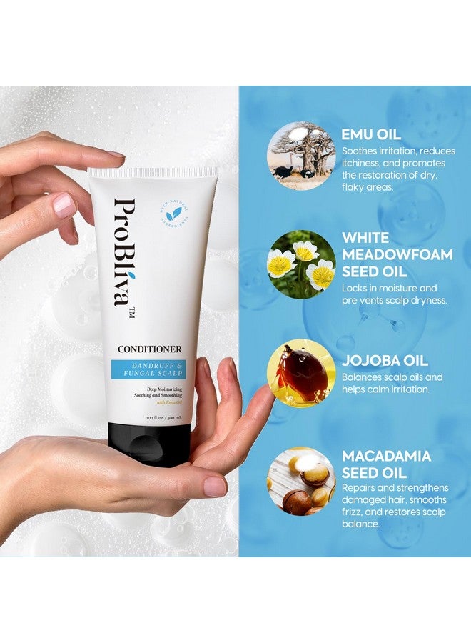 ProBliva Dandruff Hair & Dry Scalp Conditioner: Deep Moisturizing & Soothing Relief with Natural Ingredients - Calms Itch Fungus Flakes, 10 fl. oz. - Image 4