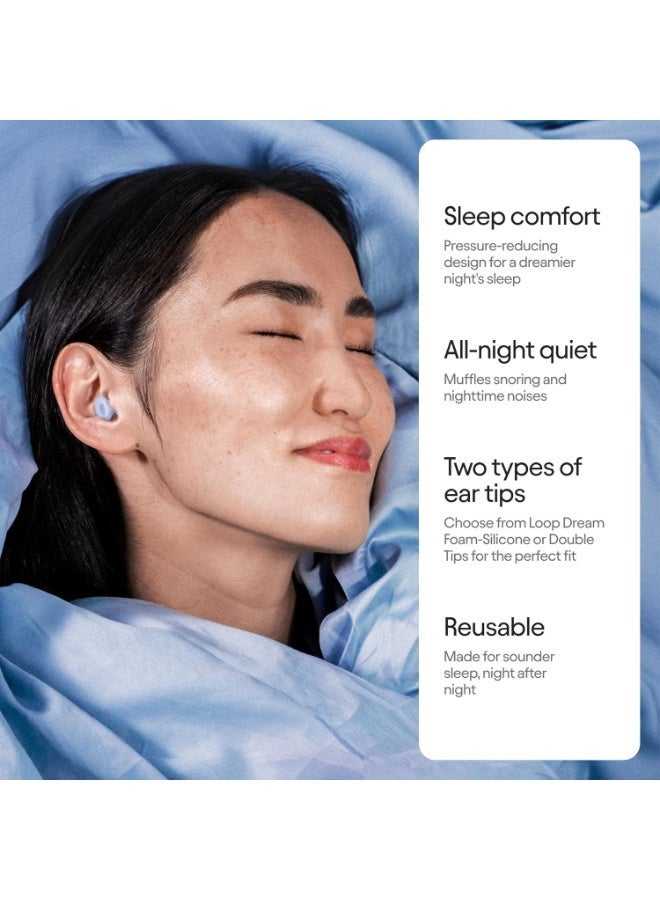 Loop Dream – Silicone/Memory Foam Earplugs for Sleep Comfort | Comfortable Ear Plugs for Muffling Snoring & Sleeping | Customized Fit | 27dB (SNR) Noise Reduction - Image 3