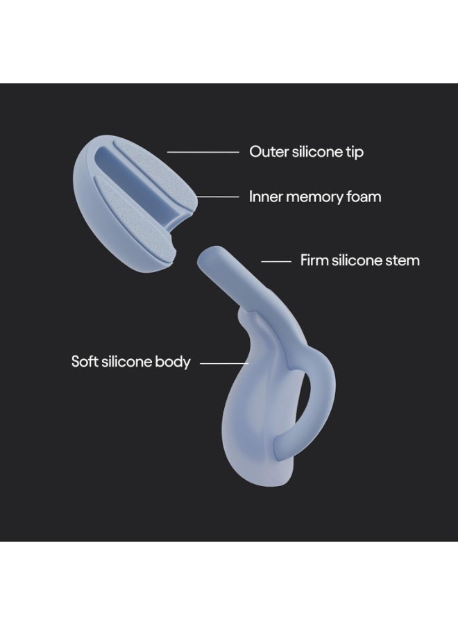 Loop Dream – Silicone/Memory Foam Earplugs for Sleep Comfort | Comfortable Ear Plugs for Muffling Snoring & Sleeping | Customized Fit | 27dB (SNR) Noise Reduction - Image 4