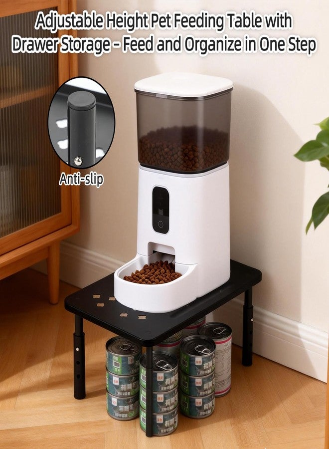 Midollarle Elevated Cat Food Stand, Adjustable Automatic Cat Feeder Station - Image 3