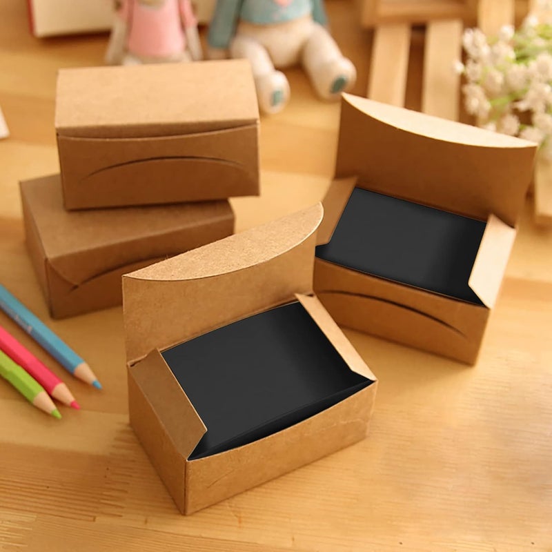 VANRA 300 Small Blank Index Cards Color Cardstock Study Flash Cards, 3.5x2 inches, Unruled with Rounded Corners (Black, 300/Pack) - Image 4