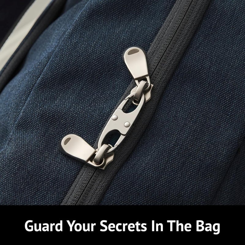 zelin Anti Theft Zipper Clips - 8Pcs Double Opening Small Carabiner Clips in Space Grey - Image 4