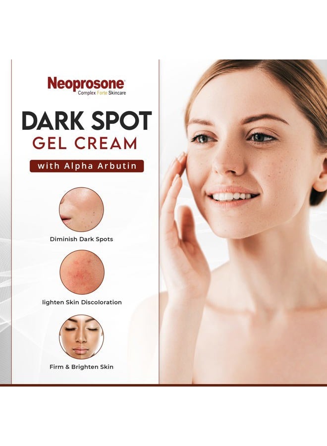 Neoprosone نيوبروسون، كريم جل للبقع الداكنة - 1 أونصة سائلة / 30 مل - كريم جل للوجه، يقلل من حب الشباب، بقع الشمس، بقع العمر على الوجه، الركب، المرفقين، اليدين، المناطق الخاصة - Image 2