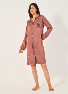 Styli Lace Pocket Detail Nightshirt  - Image 2