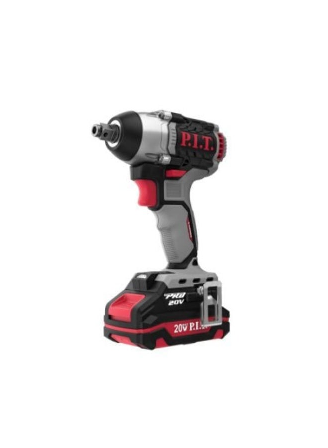 مفتاح صدمات بطارية 20 فولت 1/2 بوصة لفك وربط صواميل العجلات P.I.T موديل PIW20H-300B/1