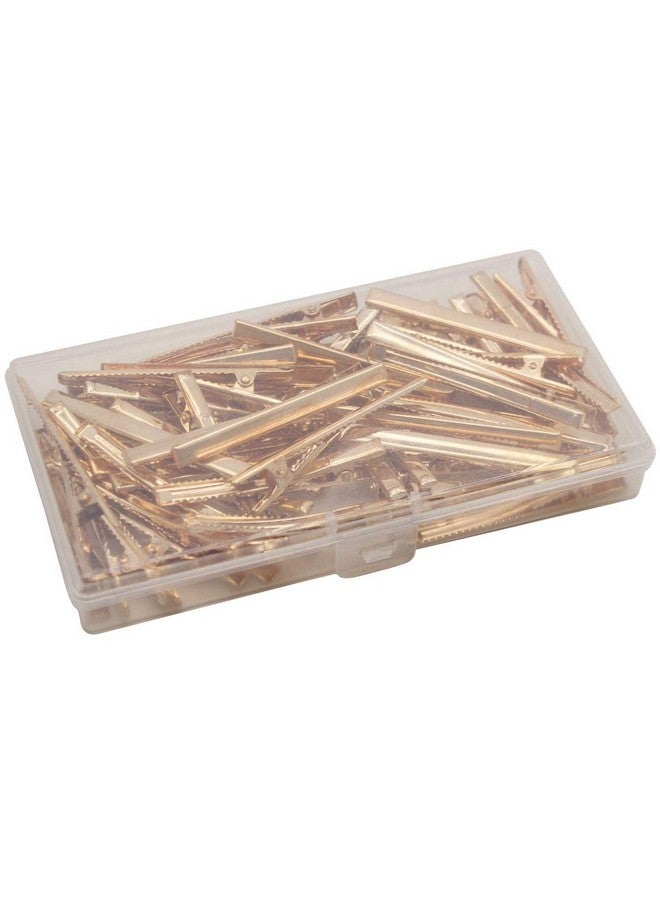 Qearl 50 Pieces 2.36 Inch Diy Alligator Hair Clips Gold Hair Clips With Teeth For Bows Diy Accessories Salon And Baby Girls Bows(6Cm) - Image 4