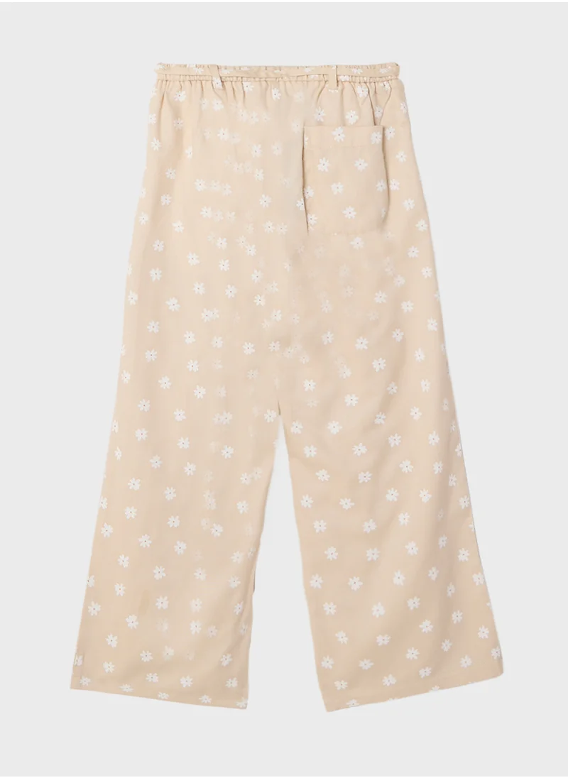 Ripples Girls Wide-Leg Pant