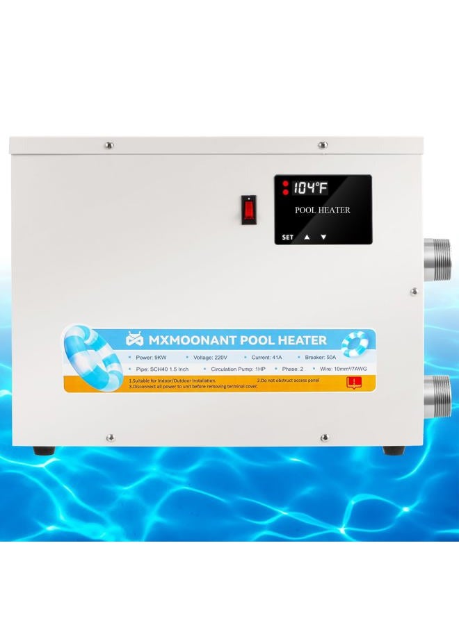 Mxmoonant Pool Heater 11KW 220-380V Electric Water Thermostat with Temperature Control, Self-Heating for SPA, Tub, Pool - Image 1