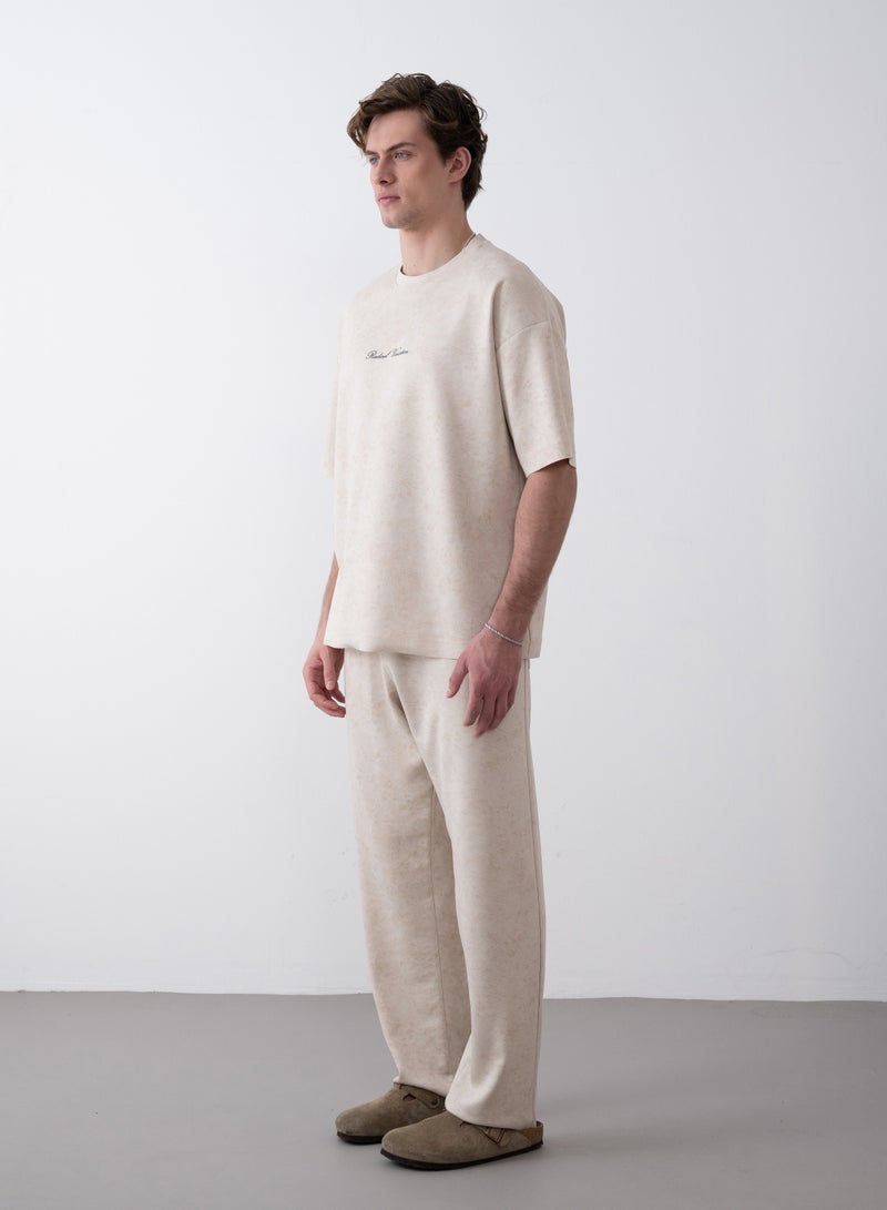 Marrakech Drawstring Casual Trousers for Men – Cream - Image 2