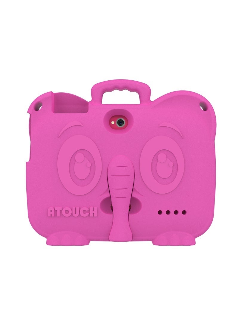 ATOUCH KT4 Pro 7-Inch Kids Tablet – Early Education Android Tab with 8GB RAM + 256GB ROM, WiFi Connectivity, Parental Control, Preloaded Learning Apps, EVA Protective Case for Children – Rose Red - Image 2