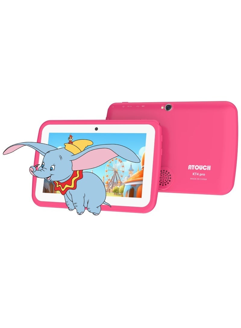 ATOUCH KT4 Pro 7-Inch Kids Tablet – Early Education Android Tab with 8GB RAM + 256GB ROM, WiFi Connectivity, Parental Control, Preloaded Learning Apps, EVA Protective Case for Children – Rose Red - Image 3