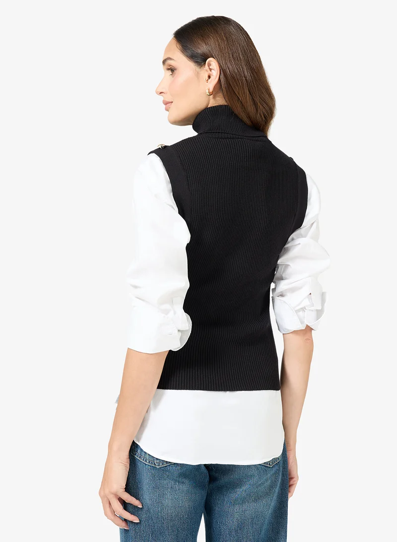 ELLA Sleeveless Ribbed Sweater