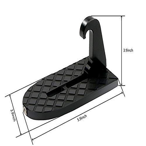 SWAMINE Car Doorstep Easy Access to Car Rooftop Roof-Rack Folding Ladder Hooked Foot on Pegs Stand Door Step Support with Safety Hammer for Jeep,SUV (Multicolor) - Image 3