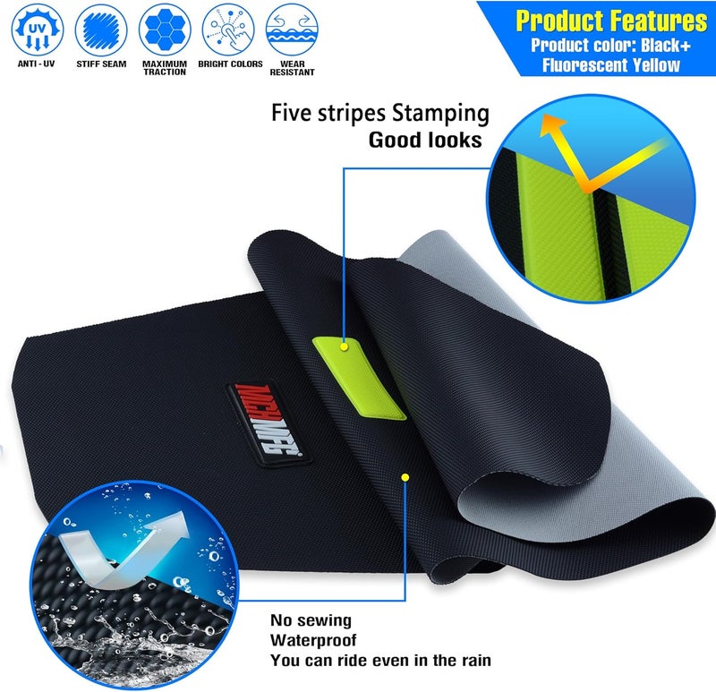 MCHMFG Ribbed Seat Cover for Motorcycle Dirt Bikes - Black - Image 3