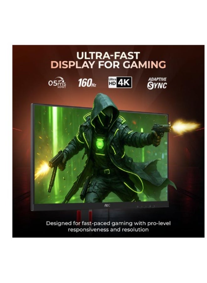 اي او سي شاشة ألعاب U27G42 4K IPS | 160 هرتز | 0.5 مللي ثانية | HDMI 2.1 - Image 2