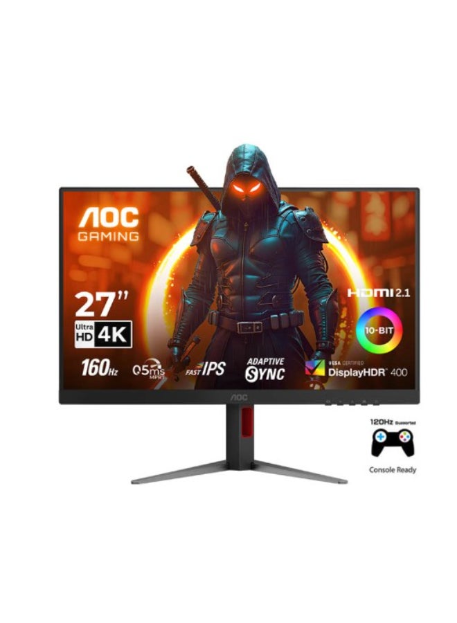 اي او سي شاشة ألعاب U27G42 4K IPS | 160 هرتز | 0.5 مللي ثانية | HDMI 2.1 - Image 1