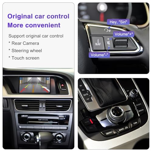 NINETOM Wireless CarPlay Retrofit Kit Decoder Compatible with Audi A4, A5, S4, S5, RS4, RS5, and Q5 (2008–2015), for 3G MMI System, Supports Android Auto, Mirror Link, Reverse Camera - Image 4