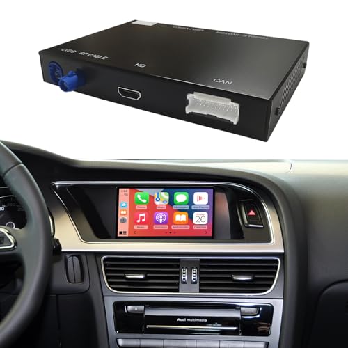 NINETOM Wireless CarPlay Retrofit Kit Decoder Compatible with Audi A4, A5, S4, S5, RS4, RS5, and Q5 (2008–2015), for 3G MMI System, Supports Android Auto, Mirror Link, Reverse Camera - Image 1
