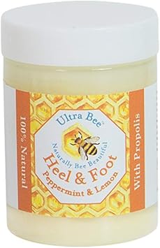 100 Natural Dry Heel Foot Balm Honey Propolis Peppermint 100ml Handmade