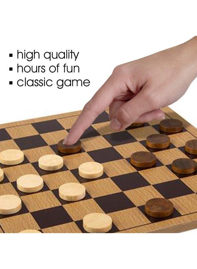 Gamie Wooden Checkers Board Game Wood Family Board Game For Game Night Indoor Fun And Parties Develops Logical Thinking And Strategy Best Gift Idea For Kids - Image 5