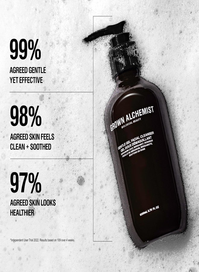 Grown Alchemist Gentle Gel Facial Cleanser (200ml) Natural Face Wash. Hydrating Bergamot & Rosebud Exfoliating with Willow Bark, a Salicylic Acid Alternative. - Image 5