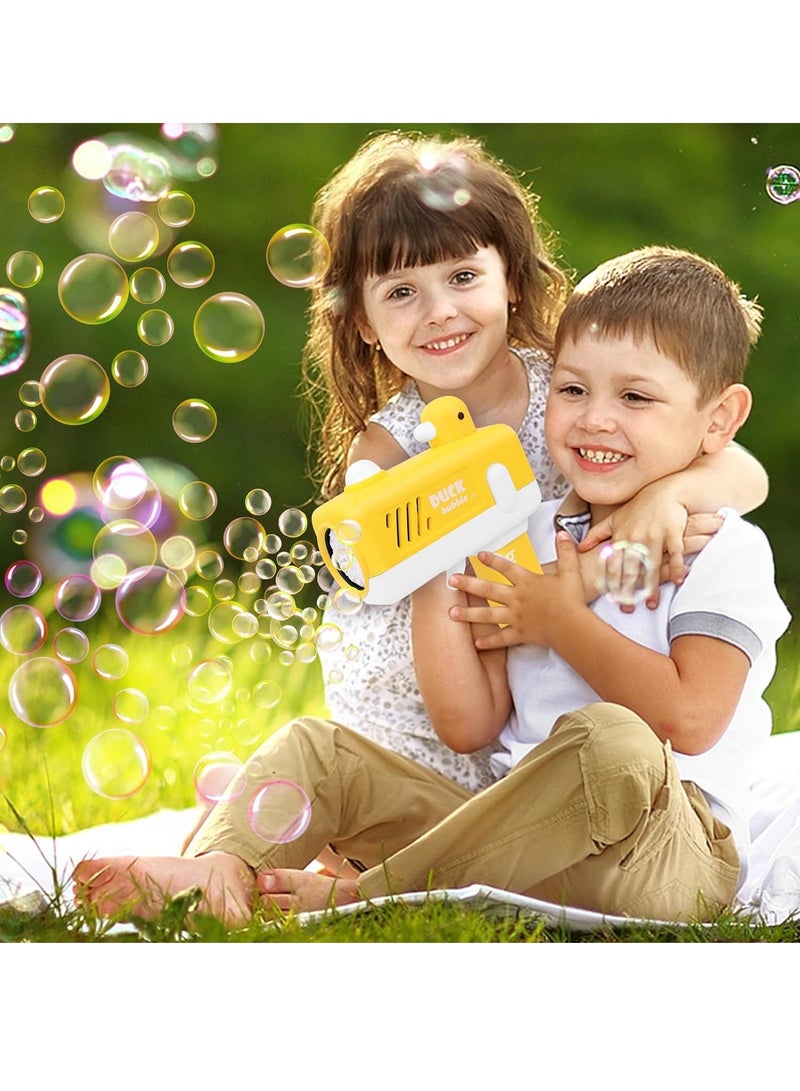 KASTWAVE Yellow Duck Bubble Gun with 1 Bottles Bubble Refill Solution, Bubble Machine Gun Kids Toys with Music & Light for Toddlers 3-5 and 3 4 5 6 7 8+ Years Old Boys Girls Summer Party Birthday Gifts - Image 3