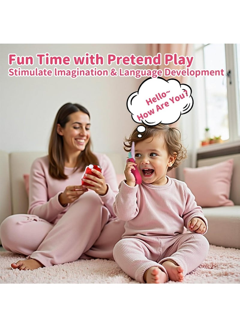 YOUGE Smartphone Learning Baby Phone Toy for 1 Year Old Toddlers Musical Instruments with Light and Sound Multiple Education Games for Boys and Girls, Princess Flip Smartphone Toys Gifts for Birthday - Image 4