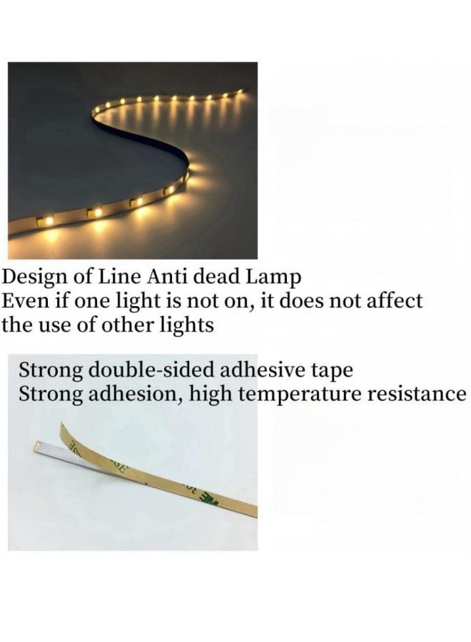 USB LED Strip Lights, COB Warm White 5V 5M Flexible Tape Light Kit, Super Bright LED TV Backlight, Under Cabinet Lighting for Kitchen, Bedroom, Home, Vanity Mirror, Boat Decor – USB Powered, Easy Install ﻿ - Image 3
