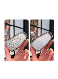 OUYoo OUYoo For Changan TPU Key Fob Cover Case Shell with Keychain for UNI UNI-T CS75 Eado Plus UNI-K CS85 Alsvin UNI-V0 CS95 CS35 .（Crystal white）  - Image 3