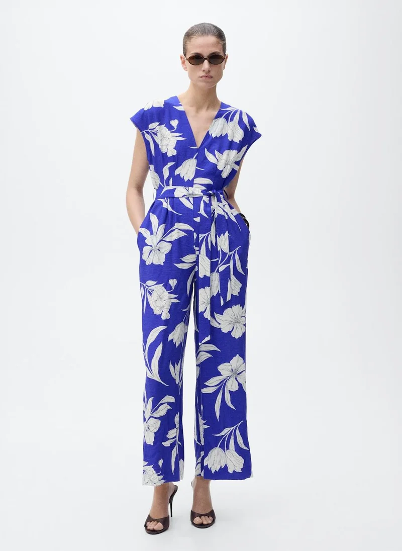 مانجو Long Cropped Belt Jumpsuit
